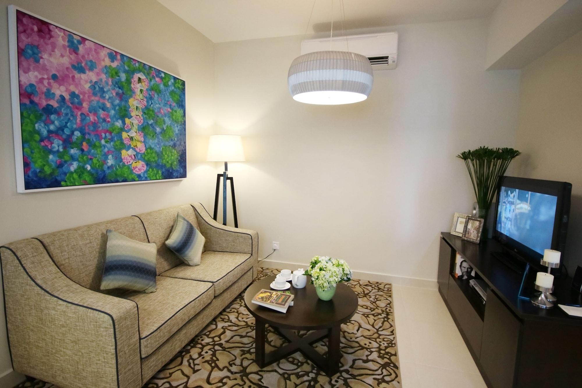 Somerset Ho-Chi-Minh-Stadt Exterior foto A living room in a condominium